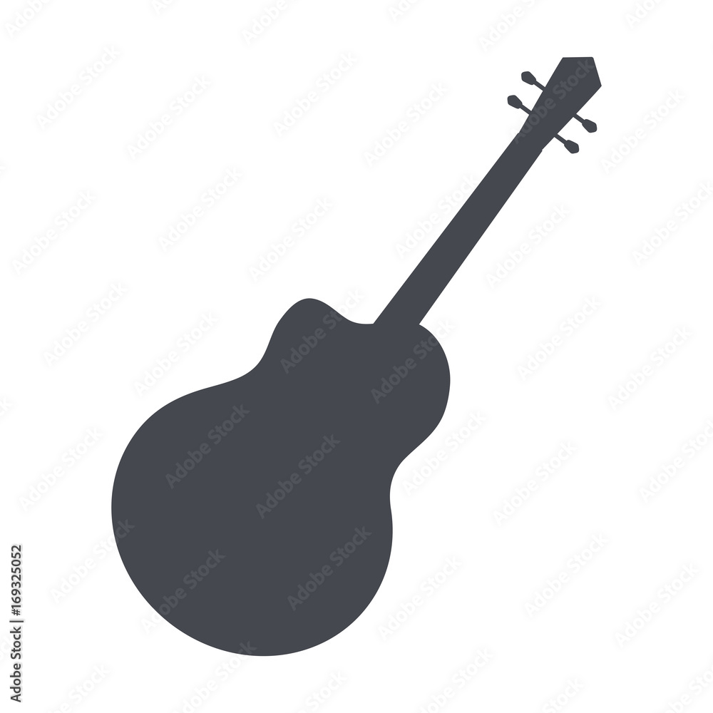 guitar instrument icon over white background vector illustration guitar instrument icon over white background vector illustration