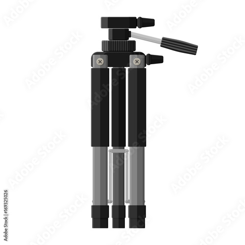 Folded tripod. Stand for video and photo equipment