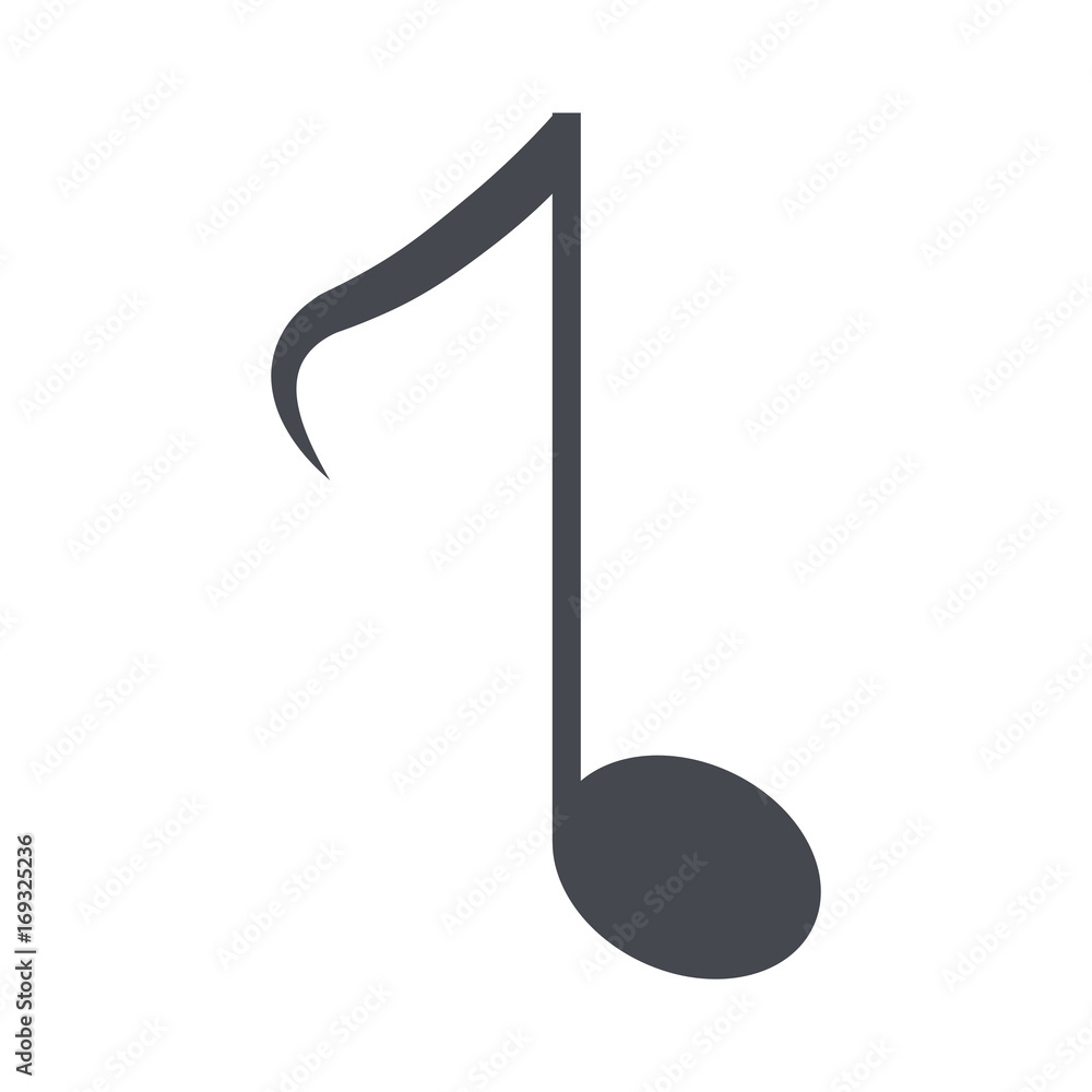 musical note icon over white background vector illustration musical note icon over white background vector illustration