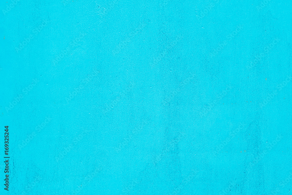 Clean new blue painted wall texture background
