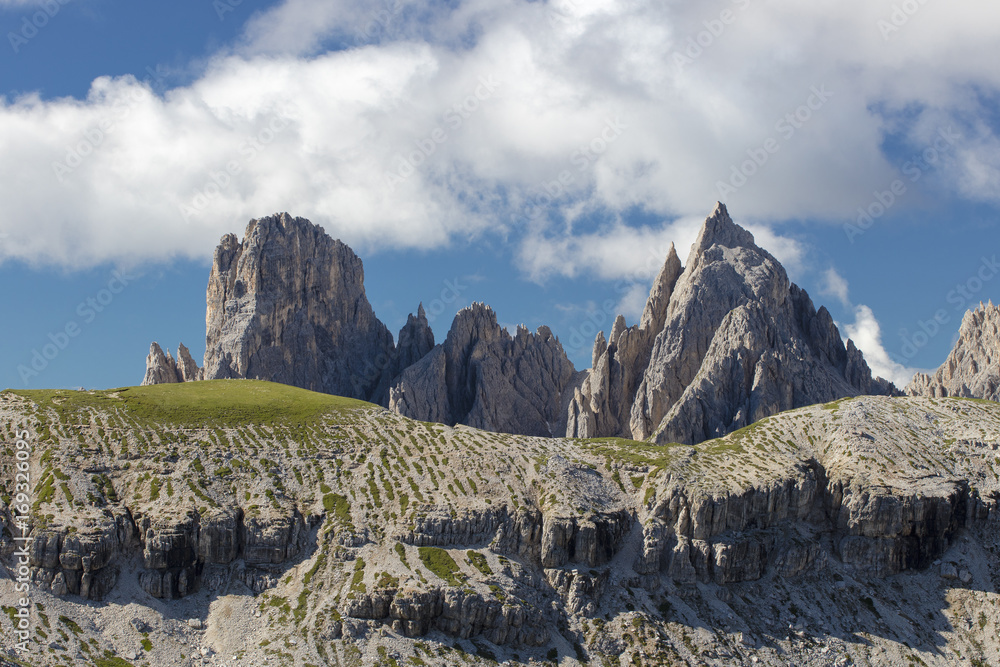Fototapeta premium two big rocks under clouds in Italy