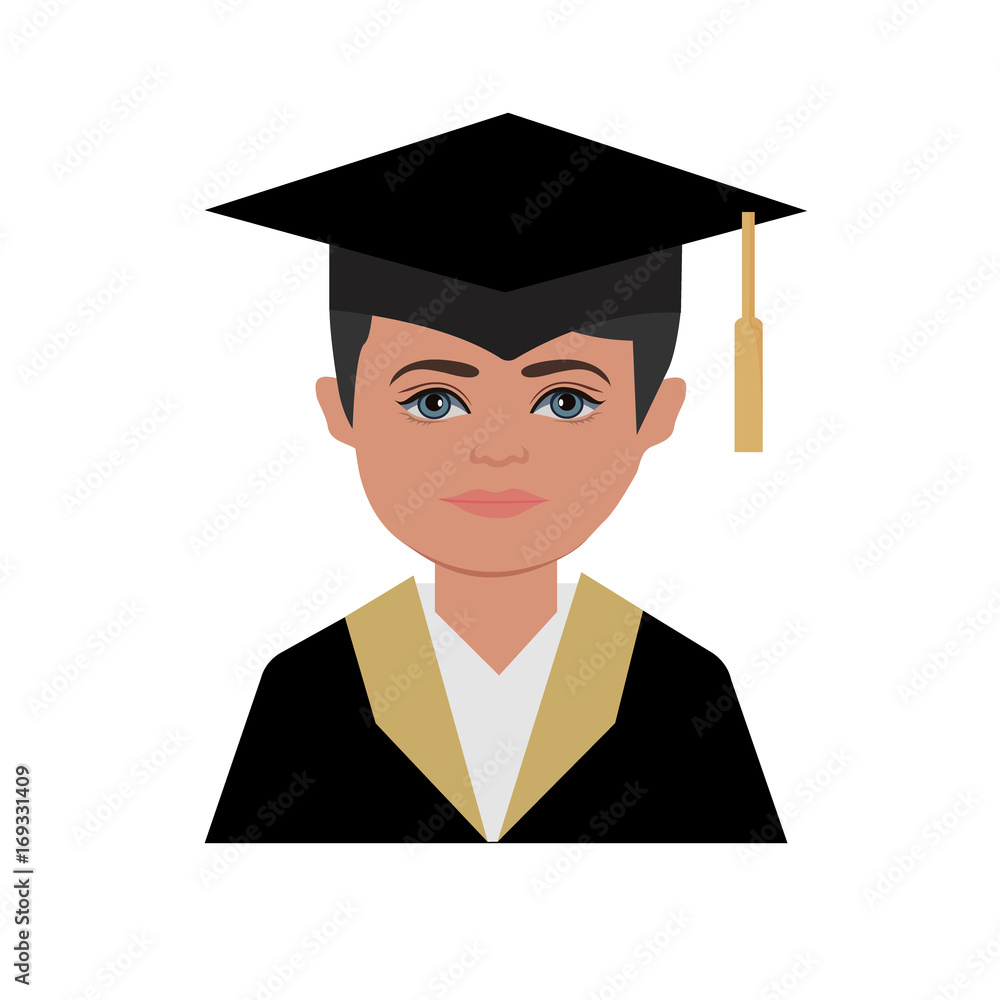 graduation, man, vector illustration graduation, man, vector illustration