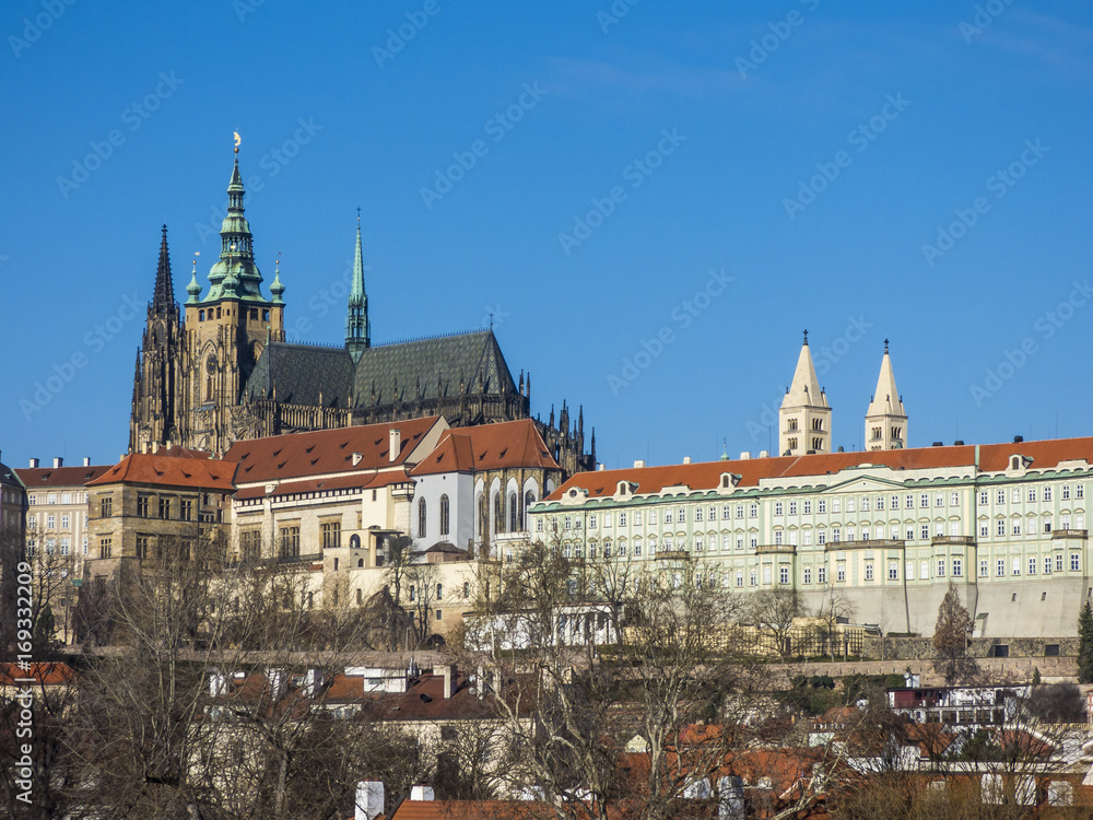 Fototapeta premium Prague Castle and St. Vitus Cathedral, Czech Republic