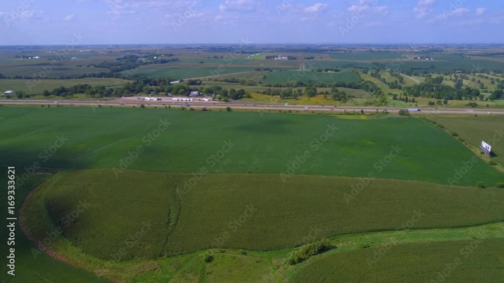 Aerial shot Iowa USA agriculture farmland landscape 4k Aerial shot Iowa USA agriculture farmland landscape 4k