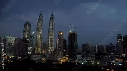 Wallpaper Mural Malaysia, Kuala Lumpur the top view on the night city and the park Torontodigital.ca