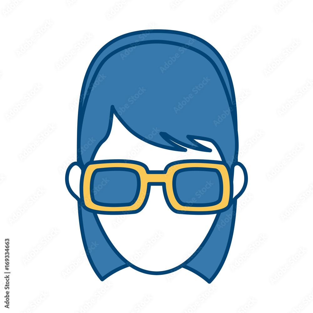 character woman head laughing person image vector illustration character woman head laughing person image vector illustration