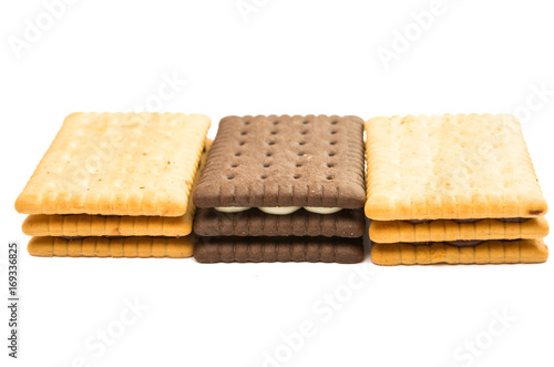 Biscuits double snack isolated