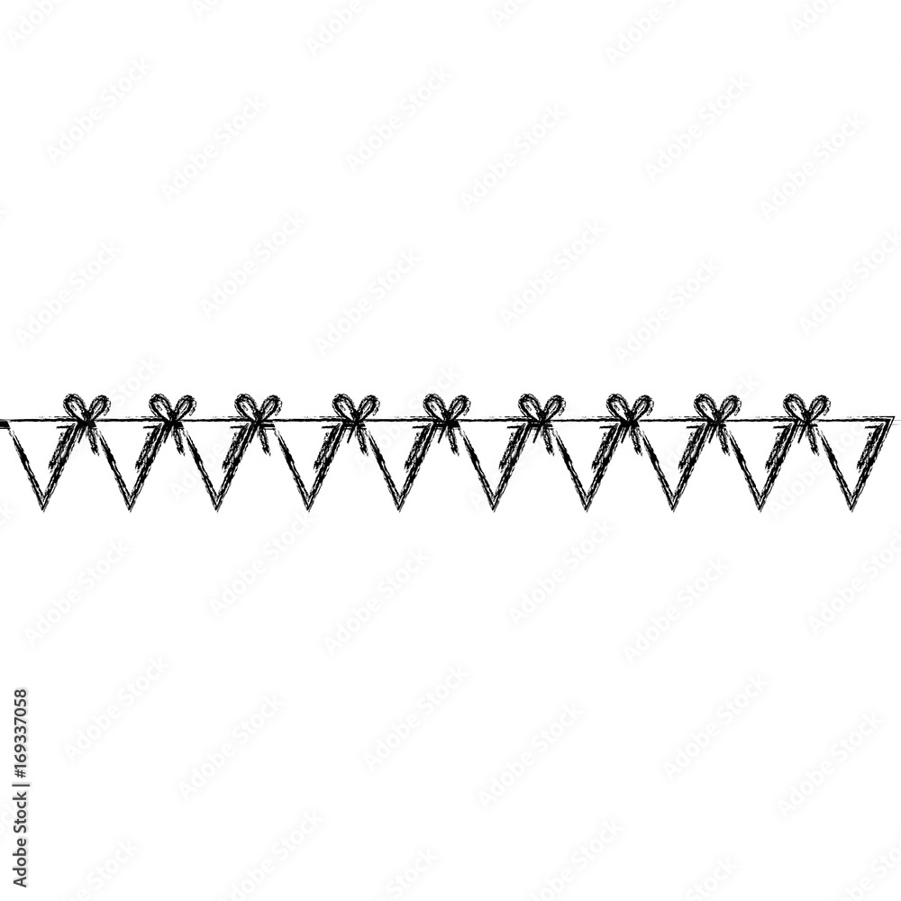 garlands party decoration icon vector illustration design garlands party decoration icon vector illustration design