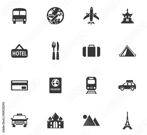Travel icons set