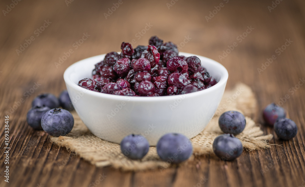 Preserved Blueberries, selective focus Preserved Blueberries, selective focus