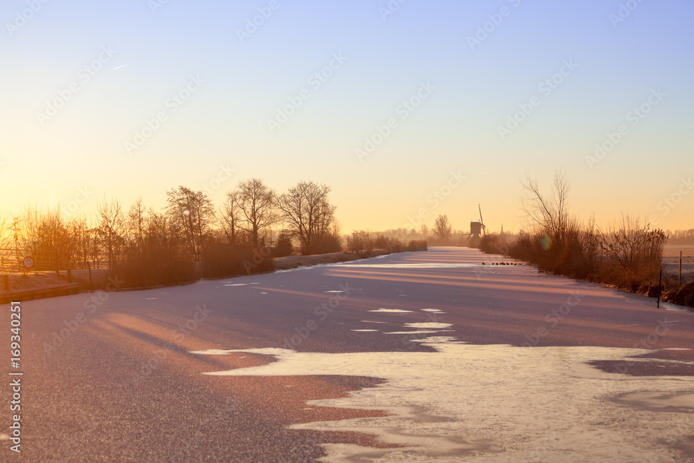 Ice on Polder, Holland Ice on Polder, Holland