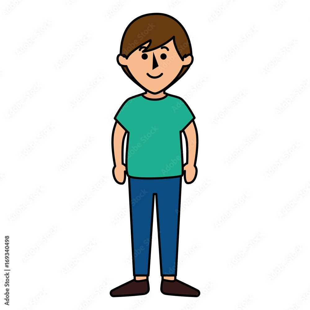 young man avatar character vector illustration design