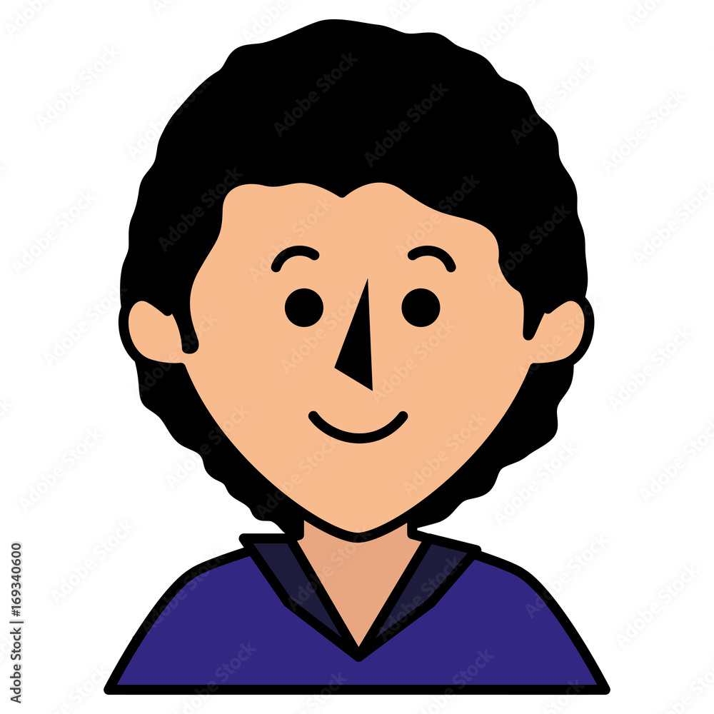 young man avatar character vector illustration design