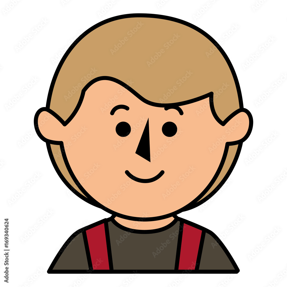 cute boy avatar character vector illustration design