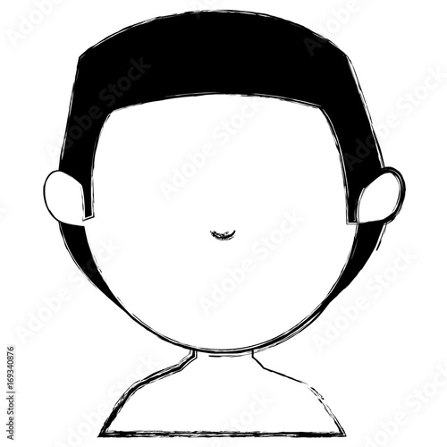 young man shirtless avatar character vector illustration design