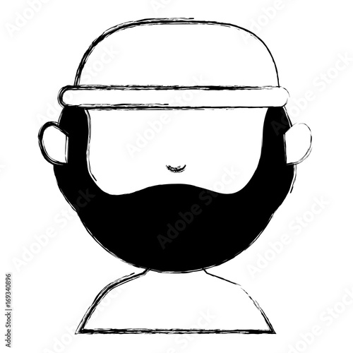 young man shirtless avatar character vector illustration design