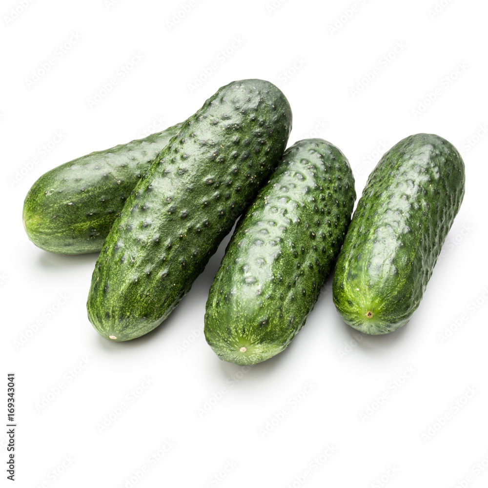 Cucumber vegetable isolated on white background cutout Cucumber vegetable isolated on white background cutout