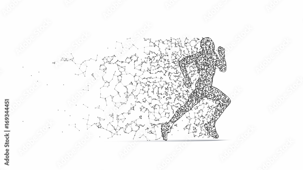 Geometric running man Geometric running man