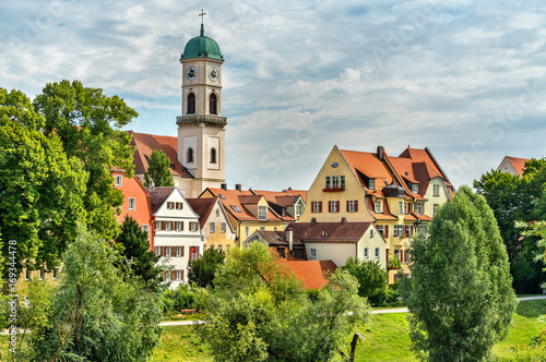 Buildings in the Old Town of Regensburg, Germany photo