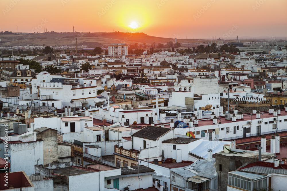 Seville at sunset