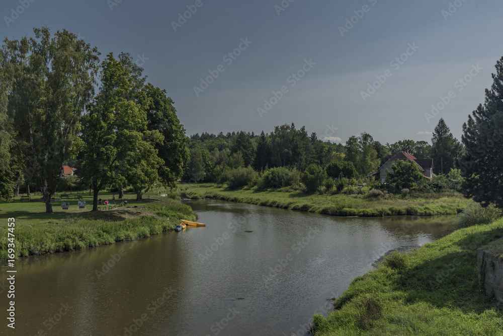 Influence of rivers in Protivin town