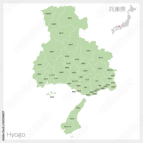 兵庫県の地図