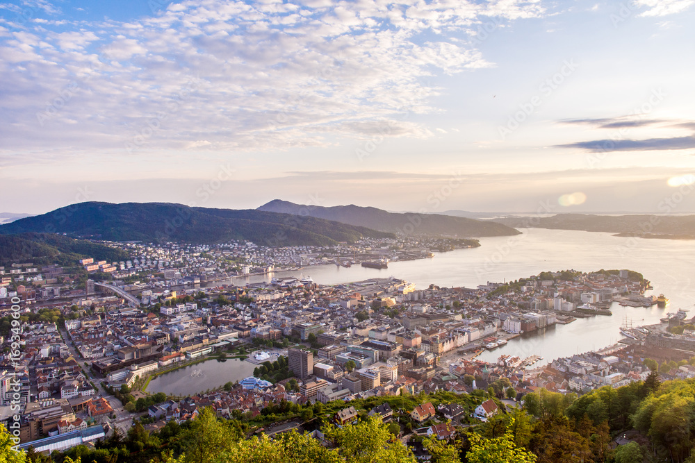 Bergen city and sky Bergen city and sky