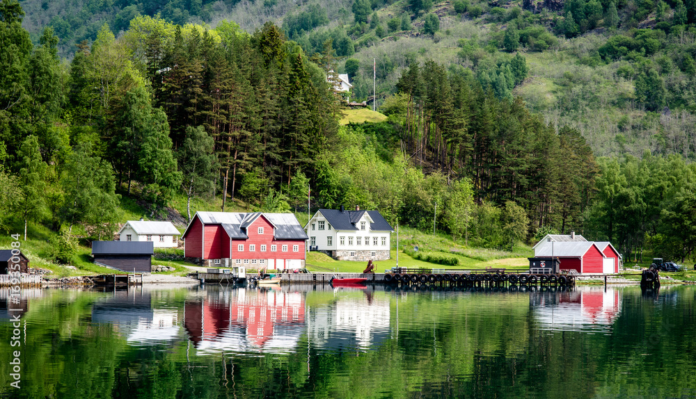 Red House Reflection Norway
