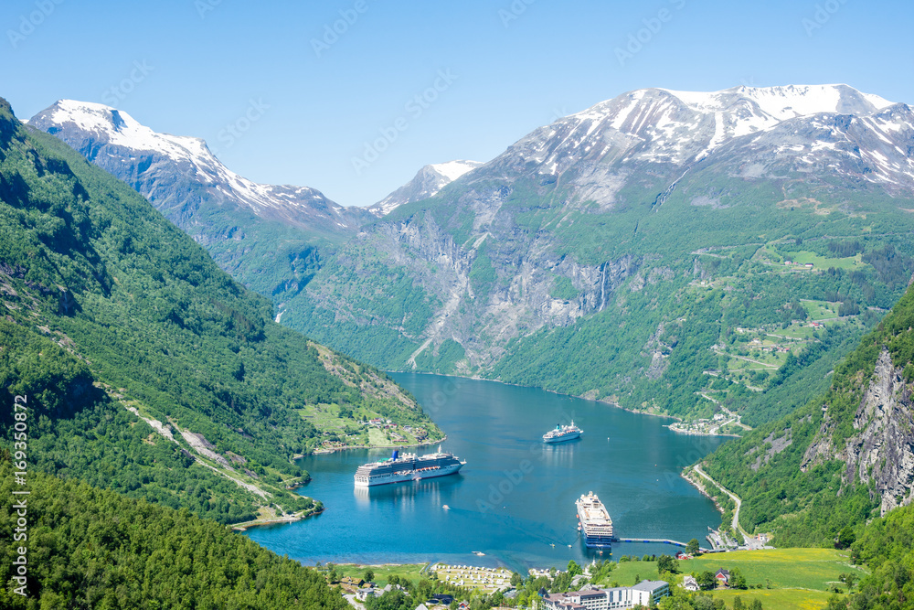 Norway Fjord and Boat