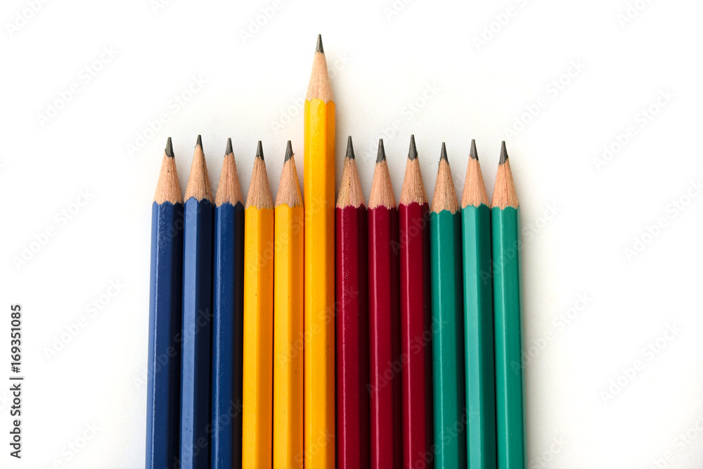 Colorful pencils on white background Colorful pencils on white background
