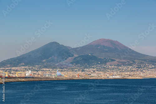 Napoli and volcano Vesuvius