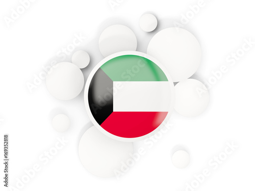 Free Download Round flag of kuwait with circles pattern - GFXLoad