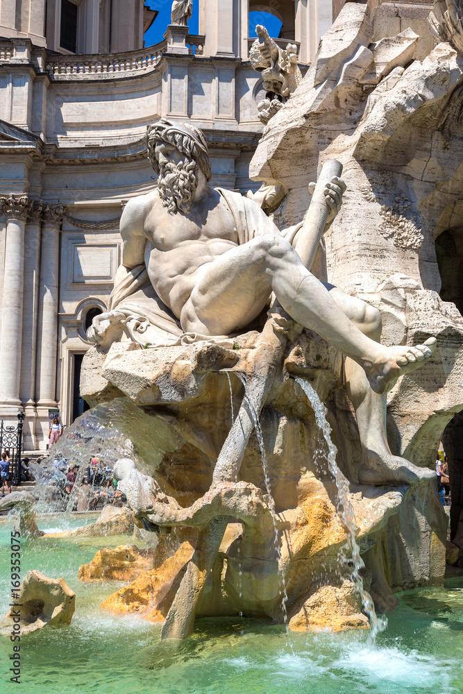 Fountain of the Four Rivers in Rome