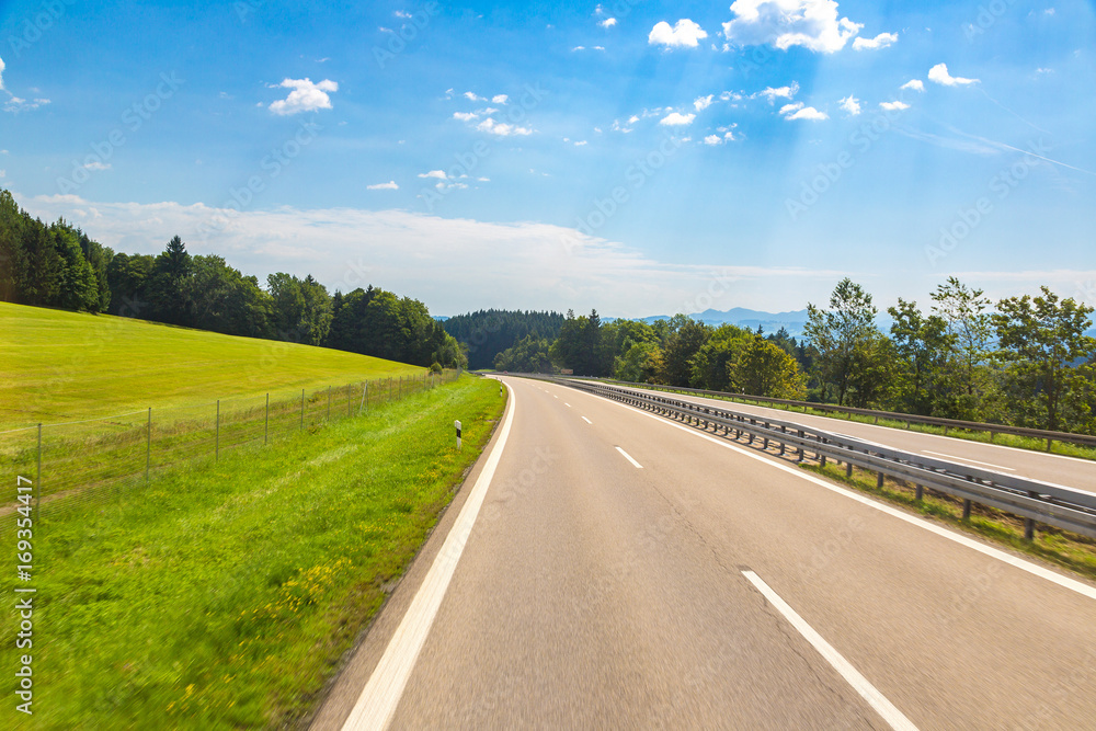 Fototapeta premium Asphalt road in Germany