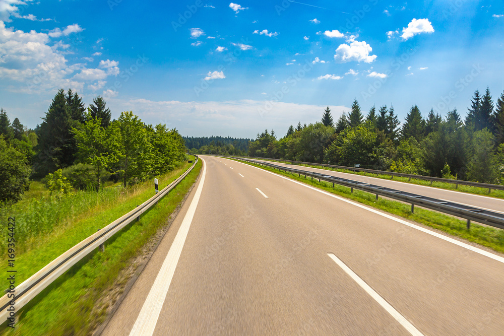 Fototapeta premium Asphalt road in Germany