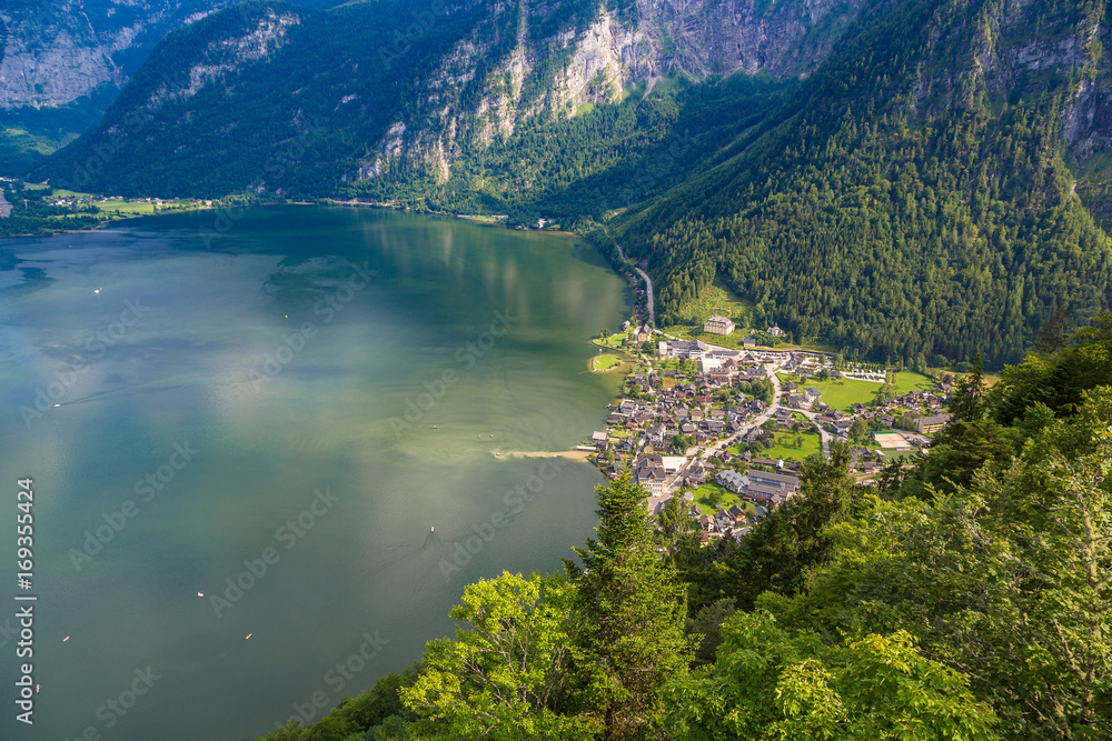 Panoramic view of Hallstatt, Austria Panoramic view of Hallstatt, Austria