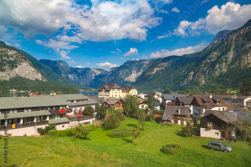 Obraz na płótnie Panoramic view of Hallstatt, Austria w salonie