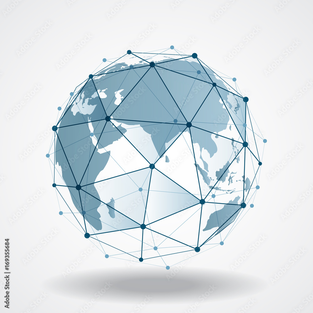 Future technology concept of global business Future technology concept of global business