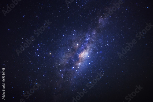 clearly milky way galaxy with stars and space dust in the universe