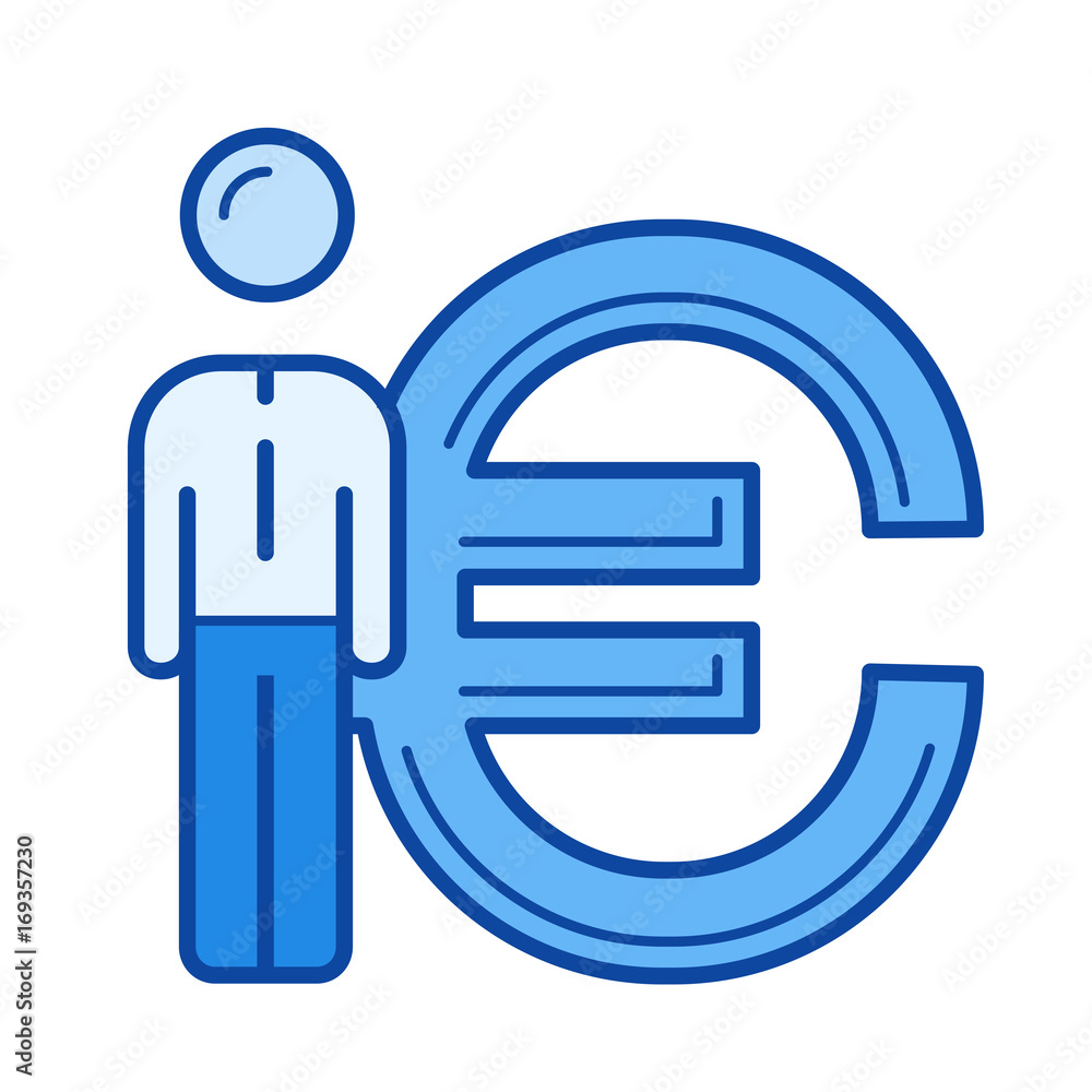 Currency market vector line icon isolated on white background. Currency market line icon for infographic, website or app. Blue icon designed on a grid system. Currency market vector line icon isolated on white background. Currency market line icon for infographic, website or app. Blue icon designed on a grid system.