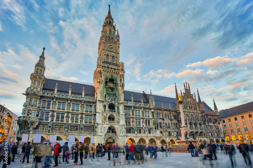 The new town hall in Munich, Germany