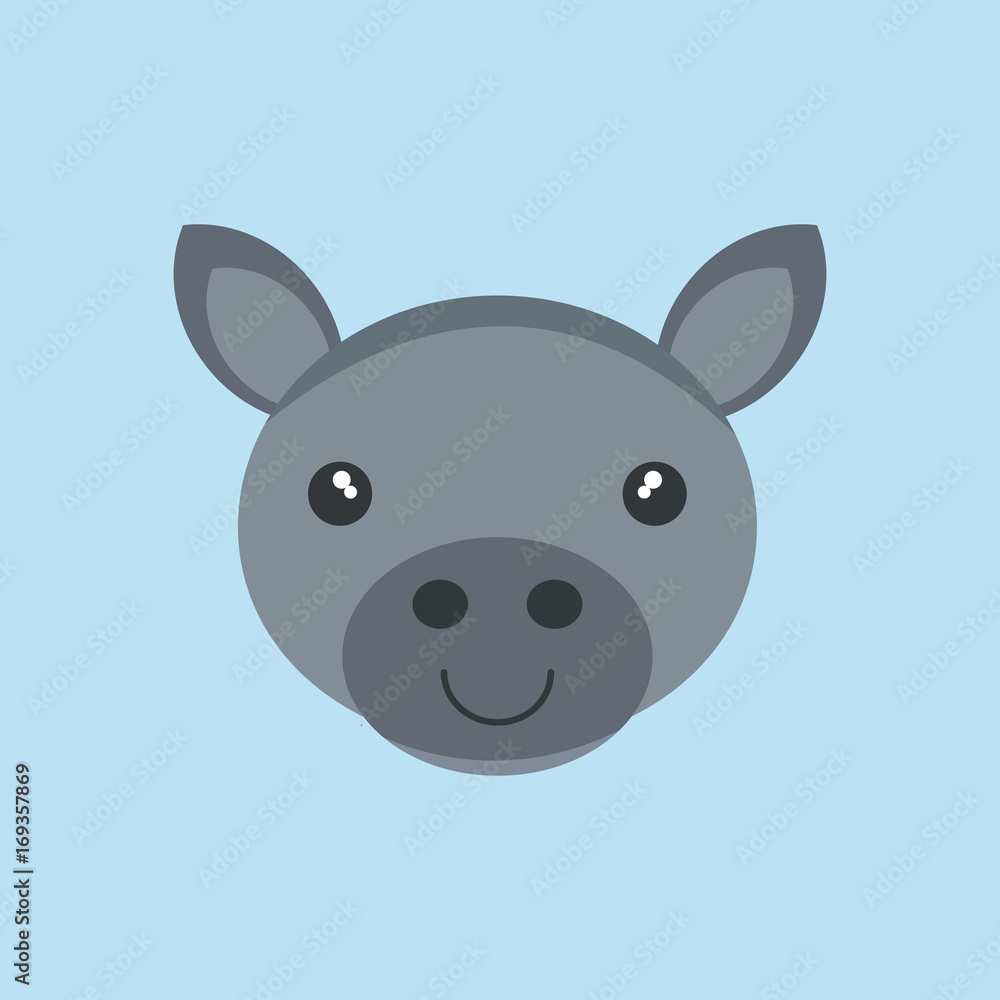 cute donkey cartoon face vector cute donkey cartoon face vector