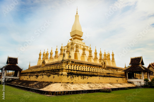 Phra That Luang at Vientiane Laos.