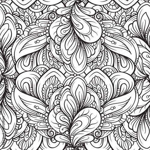 Fantasy decorative seamless pattern