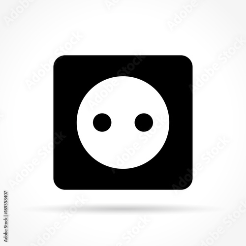 electric plug icon on white background
