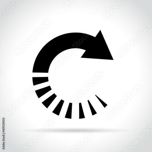 circle arrow icon on white background
