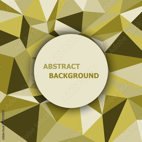 Yellow polygon abstract triangle background