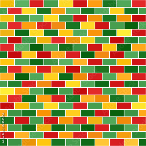 Brick pattern. Seamless vector brick wall background