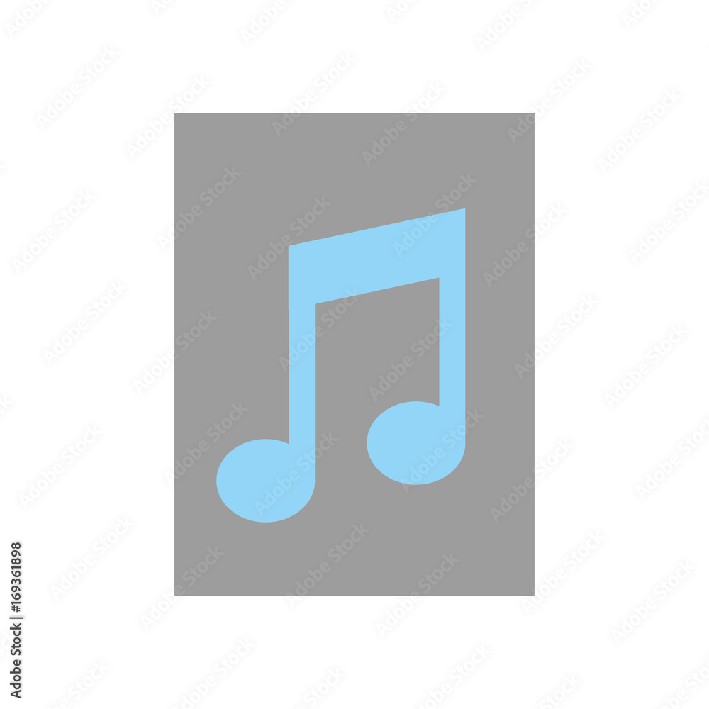 paper document with music note isolated icon vector illustration design paper document with music note isolated icon vector illustration design