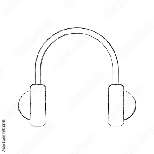 earphones device isolated icon vector illustration design